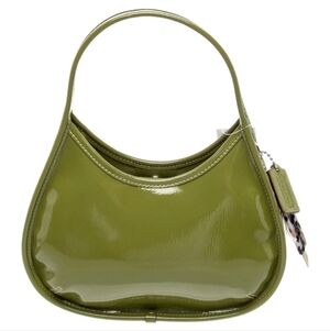 NWT Coachtopia Coach Ergo Bag In Olive Green Crinkle Patent Leather